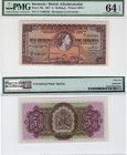 Bermuda, 5 Shillings, 1957, UNC, p18b
PMG 64, EPQ, serial number: Z/1 309359, Queen Elizabeth II portrait