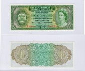 British Honduras, 1 Dollar, 1964, UNC, p28b
serial number:G/4 206691, Queen Elizabeth II portrait