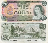 Canada, 20 Dollars, VF / XF, p93c, REPLACEMENT
serial number: 51603809751, signs: Thiessen-Crow, Queen Elizabeth II portrait