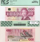 Canada, 1000 Dollars, 1988, UNC, p61a, RARE
PCGS 66, serial number: EKA 0955188, Queen Elizabeth II portrait