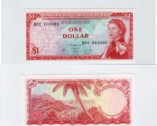 East Caribbean States, 1 Dollar, 1974, UNC, p13e
serial number: B52 703095, Queen Elizabeth II portrait