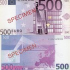 Euro, 500 Euro, 2001, UNC, SPECİMEN
serial number: 012345678900, SPECİMEN