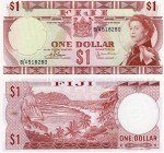 Fiji, 1 Dollar, 1974, AUNC, p71b
Seri Numarası: B/4 518280, Sign: D.J.Barnes and H.J. Tomkins, Queen Elizabeth II portrait