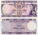 Fiji, 10 Dollars, 1974, XF, p74b
serial number: A/2 456948, Queen Elizabeth II portrait