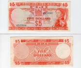 Fiji, 5 Dollars, 1974, XF (+), p73b
serial number: A/3 233506, Queen Elizabeth II portrait