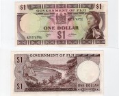 Fiji, 1 Dollar, 1969, XF (+), p59a
serial number:A/2 374751, Queen Elizabeth II portrait