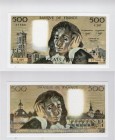 France, 500 Francs, 1984, UNC, p156e
serial number: F.207-57560, signs: Strohl-Tronche-Dentaud, French mathematician, physicist, inventor, writer and...