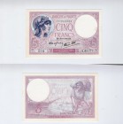 France, 5 Francs, 1939, UNC, p83
serial number: K.63177-503