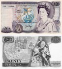 Great Britain, 20 Pounds, 1970, AUNC, p380b
serial number: C28 149846, sign: Page, Queen Elizabeth II portrait