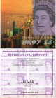 Great Britain, 5 Pounds, 1997, UNC, p382b, FOLDER
serial number: HK97 299241, Queen Elizabeth II portrait, England 1997 Hong Kong Commemorative 5 Pou...