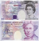 Great Britain, 20 Pounds, 1991, UNC, P384a
serial number: H02 733110, sign: Gill, Queen Elizabeth II portrait