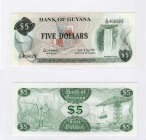Guyana, 5 DollarS, 1966-1992, UNC, p22f
serial number: A/33 406828
