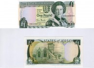 Jersey, 1 Pound, 2000, UNC, p26b
serial number: ADC 000191, Queen Elizabeth II portrait, LOW NUMBER