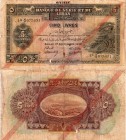 Lebanon, 5 Livres, 1939, FINE (-), p27b
serial number: K/V 075.631, Type B, Syria and Lebanon Bank