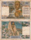 Madagascar, 500 Francs, 1958, FINE, p53
serial number: B.528-593