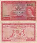 Mauritius, 10 Rupees, 1955, VF, p28b, RARE
serial number: D 528655, Queen Elizabeth II portrait