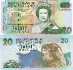 New Zealand, 20 Dollars, 1994, P183, REPLACEMENT
serial number: ZZ 054515, sign: Donald T. Brash, Queen Elizabeth II portrait