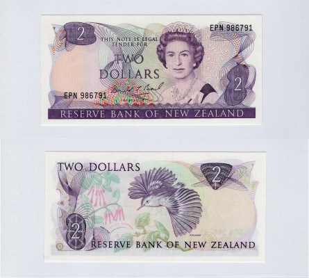 New Zealand, 2 Dollars, 1989, UNC, p170c, LAST PREFİX
serial number: EPN 986791...