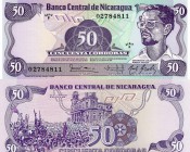 Nicaragua, 50 Cordobas, 1985, UNC, p140
serial number: F 02784811, C. F . Amador portrait