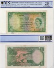Rhodesia & Nyasaland, 1 Pound, 1960, VF, p21b
PCGS 25, serial number: X/47 346400, Queen Elizabeth II portrait