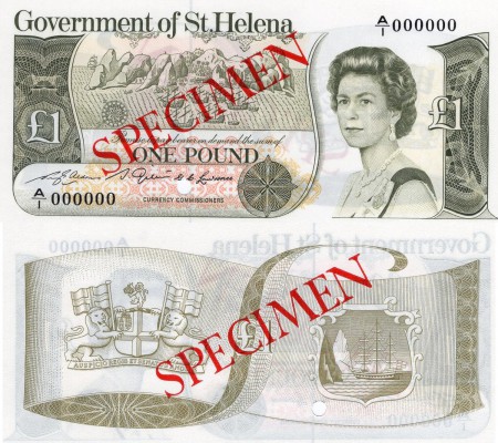 Saint Helena, 1 Pound, 1981, UNC, p9a, SPECİMEN
serial number:A/1 000000, Queen...