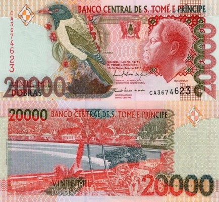 Saint Thomas and Prince, 20.000 Dobras, 2010, UNC, p67d
serial number: CA367462...