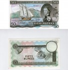 Seychelles, 50 Rupees, 1973, UNC, p17e, RARE
serial number: A/1 206839, sign: Bruce Greatbatch, Queen Elizabeth II portrait