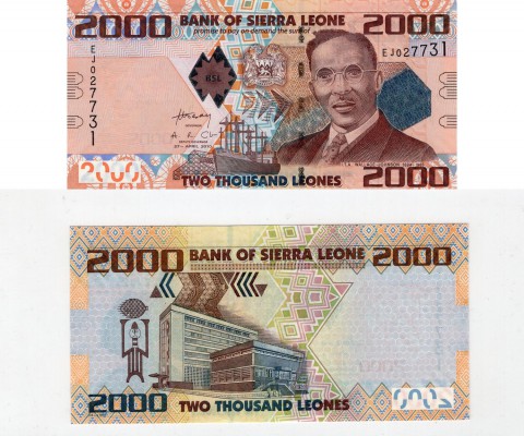 Sierre Leone, 2000 Leones, 2010, UNC, p31
serial number: EJ 027731, jurnalist a...