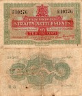 Straits Settlements, 10 Cents, 1919, FINE, p6c
serial number: D/76 102276, RARE