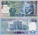 Turkey, 500 Lira, 1974, VF, p190c
serial number: F123 233381, washed, Turkish army officer, revolutionary, and founder of the Republic of Turkey Must...
