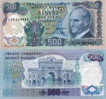 Turkey, 500 Lira, 1974, XF (+) , p190c
serial number: E70 219841, pressed, Turkish army officer, revolutionary, and founder of the Republic of Turkey...