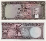 Turkey, 50 Lira, 1971, XF , P187a
serial number: P71 007072, natural, Turkish army officer, revolutionary, and founder of the Republic of Turkey Must...