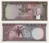 Turkey, 50 Lira, 1971, XF , p187a
serial number: P76 009586, Turkish army officer, revolutionary, and founder of the Republic of Turkey Mustafa Kemal...