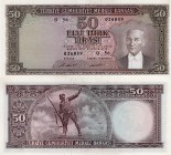 Turkey, 50 Lira, 1971, XF , p187a
serial number: O56 026039, pressed