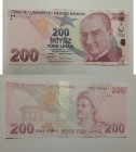 Turkey, 200 Lira, 2017, UNC, p227, "C001" SERİE
serial number: C001 108843, Turkish army officer, revolutionary, and founder of the Republic of Turke...