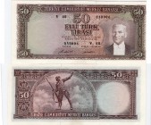 Turkey, 50 Lira, 1971, UNC, p187a
serial number: V48 038006, Turkish army officer, revolutionary, and founder of the Republic of Turkey Mustafa Kemal...