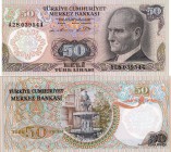 Turkey, 50 Lira, 1976, UNC, p188
serial number: A28 039544, "A" first prefix, Turkish army officer, revolutionary, and founder of the Republic of Tur...