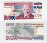 Turkey, 1.000.000 Lira, 2002, UNC, p213
serial number: R88 888842, nice number, Turkish army officer, revolutionary, and founder of the Republic of T...