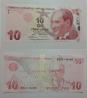 Turkey, 10 Lira, 2012, UNC, p223b
serial number: B544 132999, NICE NUMBER, Turkish army officer, revolutionary, and founder of the Republic of Turkey...