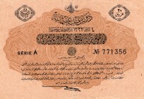 Turkey, Ottoman Empire, 20 Piastres, 1917, VF (++), p97
V. Mehmed Reşad period, serial number: A 771356, AH: 1332, signs: (upper) Cavid, (lower) Hüse...