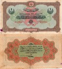 Turkey, Ottoman Empire, 1 Lira, 1915, VF (-), p83
V. Mehmed Reşad period, serial number: B 843904, AH: 22 December 1331, signs: (front) Talat, (back)...