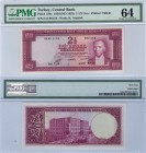 Turkey, 2 1/2 Lira, 1952, UNC, p150aTurkey, 2 1/2 Lira, 1952, UNC, p150aTurkey, 2 1/2 Lira, 1952, UNC, p150a
PMG 64, serial number: E13 96154 , Turki...