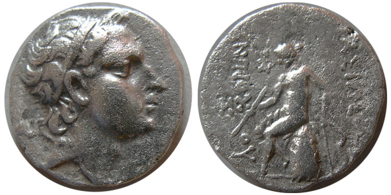 SELEUKID KINGS. Antiochos III. 223-187 BC. AR Drachm (3.99 gm; 17 mm). Antioch, ...