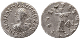 INDO-GREEK KINGS, Menander. 155-130 BC. AR Drachm.