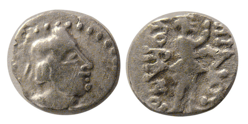 INDO-GREEK, Kushan Empire. Kujula Kadphises, circa 30/50-80. AR Obol (0.36 gm; 1...