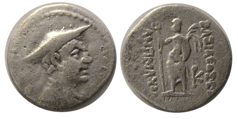 KINGS of BAKTRIA, Antimachos. Circa 185-170 BC. AR Obol (0.62 gm; 11 mm). Panjhi...