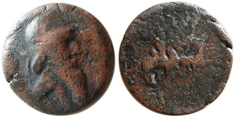 KINGS of PARTHIA. Mithradates I (165-132 BC). Æ Oktachalkon (17.14 gm; 27 mm). E...