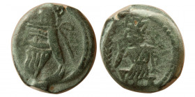 KINGS of PARTHIA. Vologases IV. Æ Dichalkos, dated 459 SE (AD 147/8).