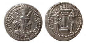 SASANIAN KINGS. Shapur I, 224-240 AD.  AR Obol. RRR.