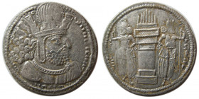 SASANIAN KINGS. Shapur I, 224-240 AD. Billon Drachm